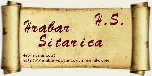 Hrabar Sitarica vizit kartica